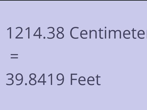 1214.38 CM TO FEET