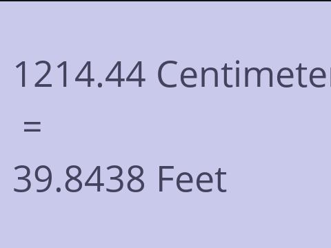 1214.44 CM TO FEET