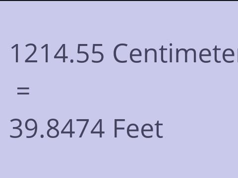 1214.55 CM TO FEET