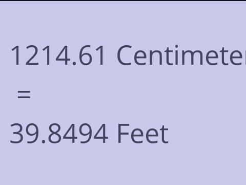 1214.61 CM TO FEET