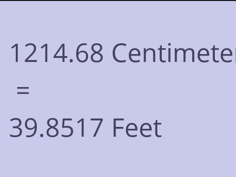 1214.68 CM TO FEET