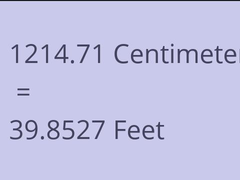 1214.71 CM TO FEET