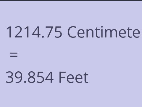 1214.75 CM TO FEET