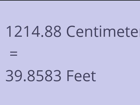 1214.88 CM TO FEET