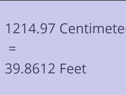 1214.97 CM TO FEET