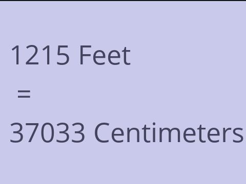 1215 FEET TO CM