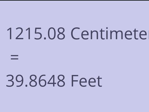 1215.08 CM TO FEET