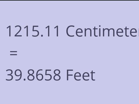 1215.11 CM TO FEET