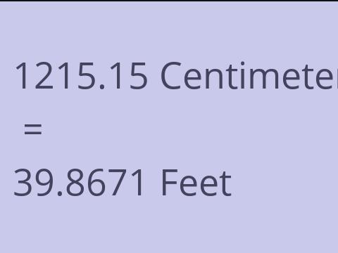 1215.15 CM TO FEET