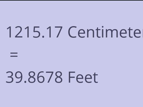 1215.17 CM TO FEET