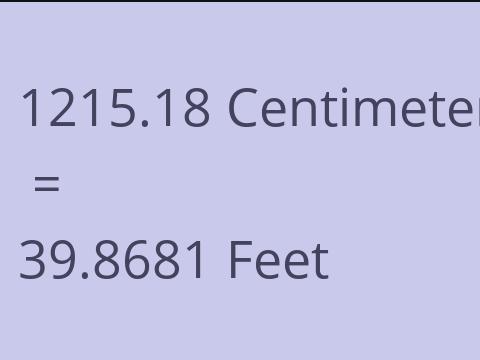 1215.18 CM TO FEET