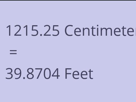 1215.25 CM TO FEET