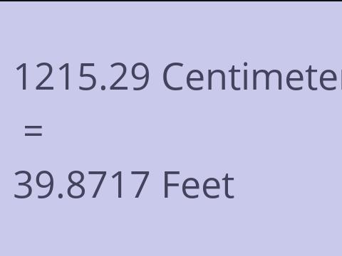 1215.29 CM TO FEET