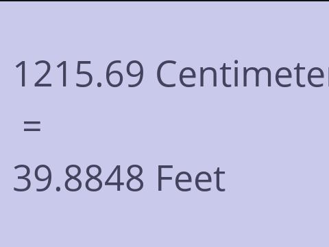 1215.69 CM TO FEET