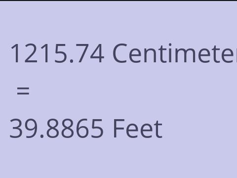 1215.74 CM TO FEET