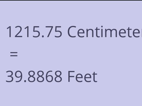 1215.75 CM TO FEET