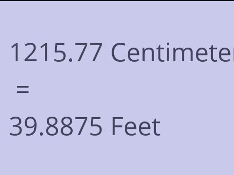 1215.77 CM TO FEET