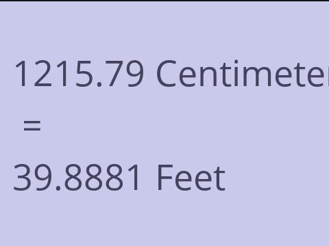 1215.79 CM TO FEET