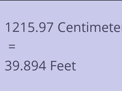 1215.97 CM TO FEET