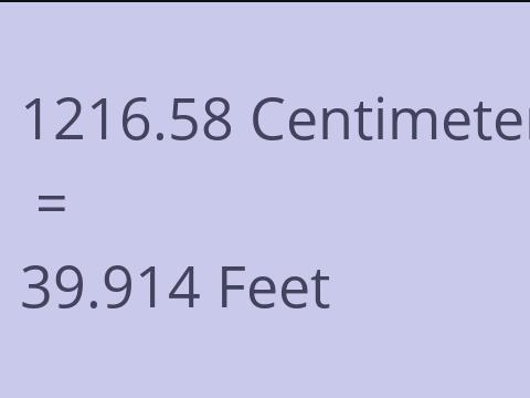 1216.58 CM TO FEET