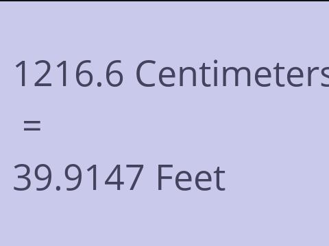 1216.6 CM TO FEET