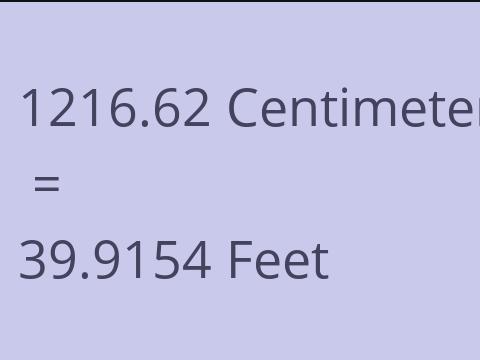 1216.62 CM TO FEET