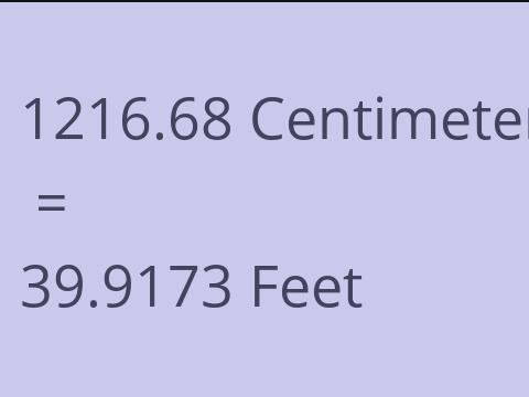 1216.68 CM TO FEET