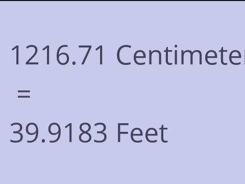 1216.71 CM TO FEET