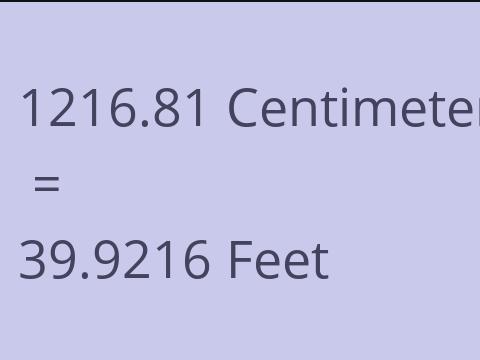 1216.81 CM TO FEET