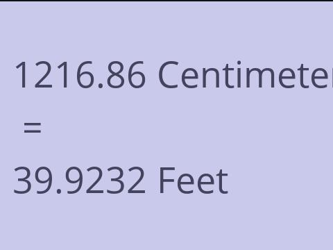 1216.86 CM TO FEET