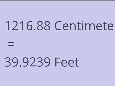 1216.88 CM TO FEET