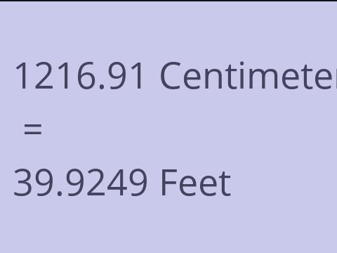 1216.91 CM TO FEET