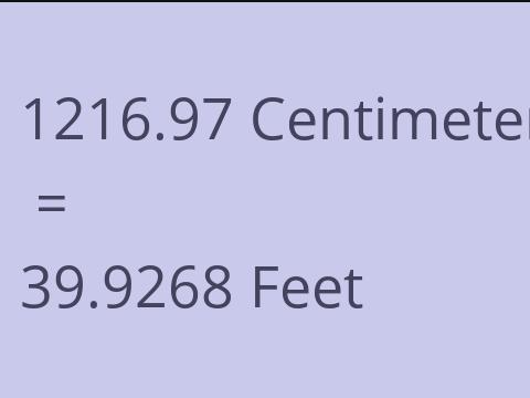 1216.97 CM TO FEET