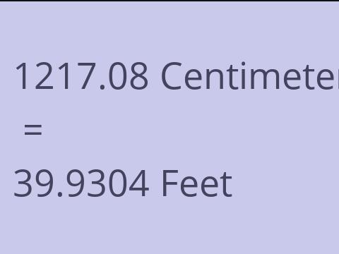 1217.08 CM TO FEET