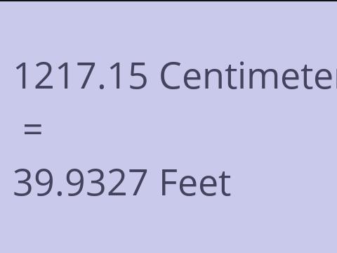 1217.15 CM TO FEET