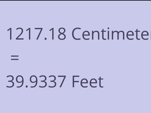 1217.18 CM TO FEET