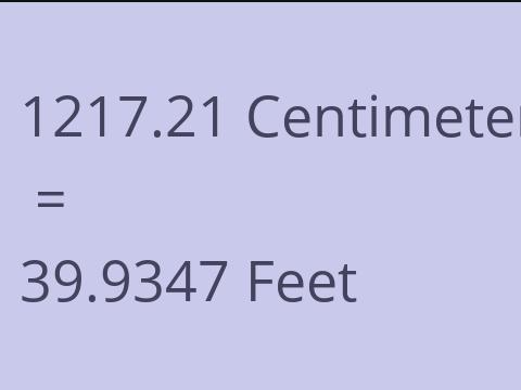 1217.21 CM TO FEET