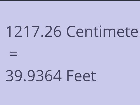 1217.26 CM TO FEET