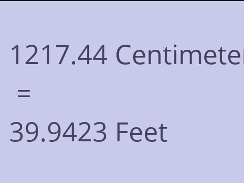 1217.44 CM TO FEET