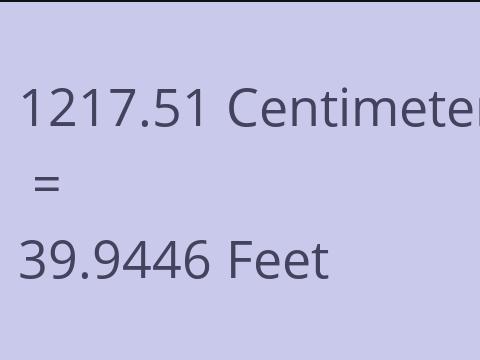 1217.51 CM TO FEET