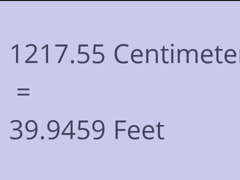 1217.55 CM TO FEET