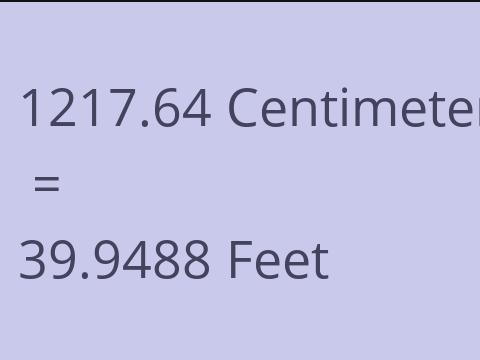 1217.64 CM TO FEET