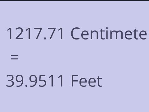 1217.71 CM TO FEET