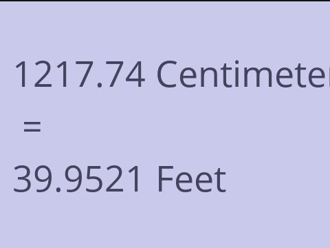 1217.74 CM TO FEET