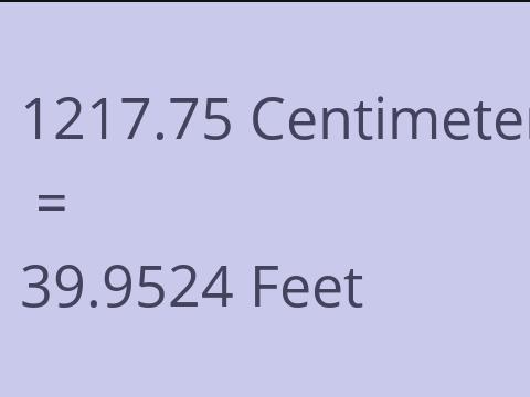 1217.75 CM TO FEET