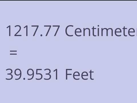 1217.77 CM TO FEET