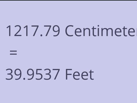 1217.79 CM TO FEET