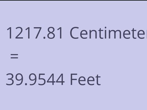 1217.81 CM TO FEET