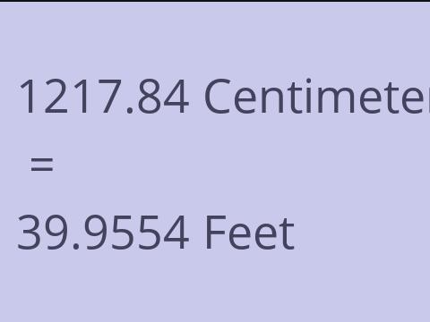 1217.84 CM TO FEET