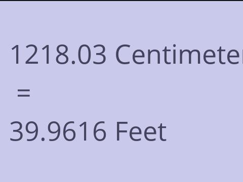 1218.03 CM TO FEET